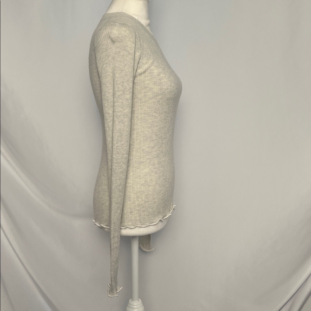 NWOT / jcrew Ribbed featherweight cashmere long-sleeve sweater-tee - Picture 3 of 8